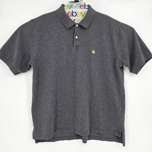Brooks Brothers Polo Shirt Mens Extra Large Short Sleeve Gray Performance Casual
